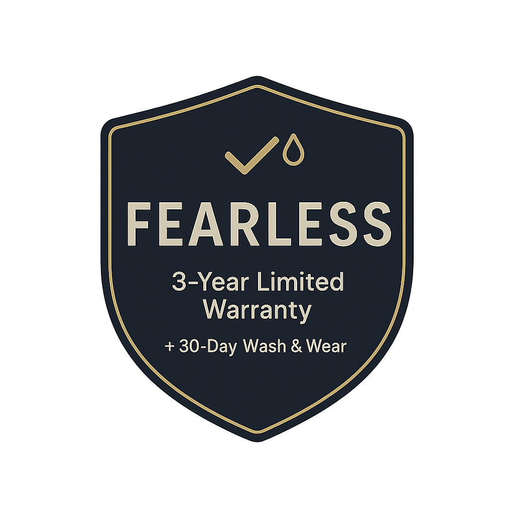 FEARLESS Coverage — 3-Year Limited + 30-Day Wash & Wear