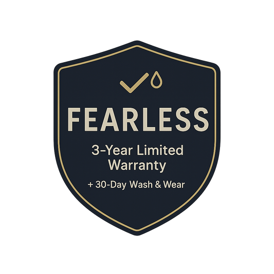 FEARLESS Coverage — 3-Year Limited + 30-Day Wash & Wear